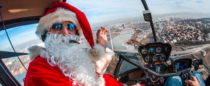 Balkan Helicopters organizuje obilazak Beograda sa pilotom u ulozi Deda Mraza